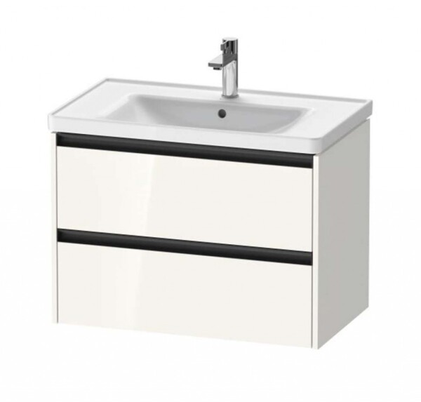DURAVIT - Ketho.2 Umyvadlová skříňka 55x78x46 cm, 2 zásuvky, lesklá bílá K25283022220000