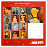 Nástěnný kalendář poznámkový 2027 Notique Amedeo Modigliani, 30 x 30 cm