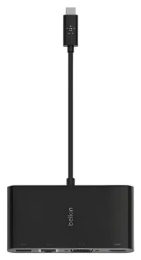 Belkin USB-C multiport adaptér černá / Adaptér / Gigabit Ethernet / HDMI / VGA / USB-A (AVC005BTBK)