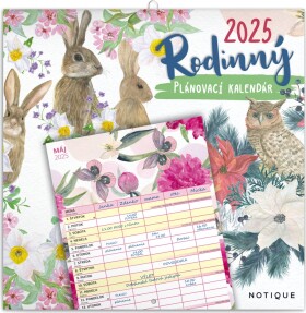 NOTIQUE Rodinný plánovací kalendár 2025, 30 x 30 cm