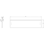 MEXEN - Rivel čelo pro koupelnovou skříňku reliéf 80 x 20, grafit mat 91A20-0800-235-1-66
