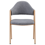 Jídelní židle, šedá, látka, DCL-F4062 GREY2