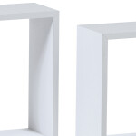 Polička nástěnná, sada 3 ks, MDF, barva bílá matná, baleno v ochranné fólii