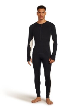 Pánský merino overal ICEBREAKER Mens 200 Oasis+ Suit, Black/Undyed/Cb velikost: XL