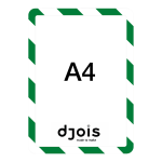 Djois bezpečnostní magnetický rámeček - Magneto, A4, zeleno-bílý, 2 ks