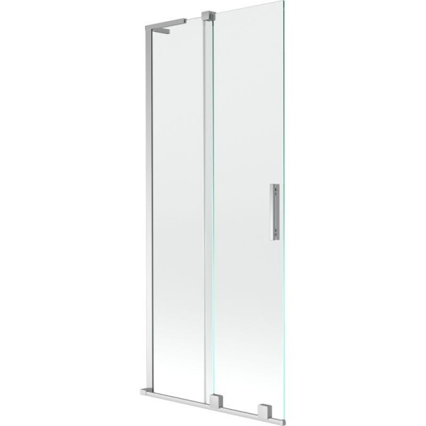 MEXEN/S - Velar L dvoukřídlá posuvná vanová zástěna 85 x 150, transparent, chrom 896-085-003-01-01