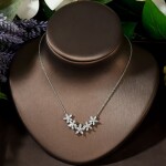Souprava šperků Swarovski Elements Jasmine, Bílá/čirá 45 cm + 8 cm (prodloužení)