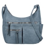 Stylová dámská koženková crossbody kabelka Timea, modrá