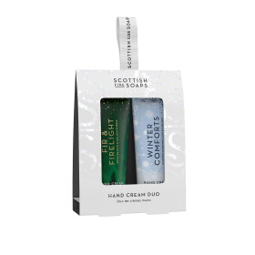 SCOTTISH FINE SOAPS Sada krémů na ruce Fir and Firelight/Winter Comforts – 2 × 30 ml, zelená barva, bílá barva