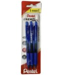 Gelové pero EnerGel Pentel 0,5 mm, modré - sada 3 ks