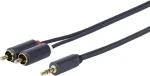 VivoLink 3.5mm - 2 x RCA M-M 1m / vysoce flexibilní / 24AWG / dvojité stínění / zlacené konektory (PROMJRCA1)
