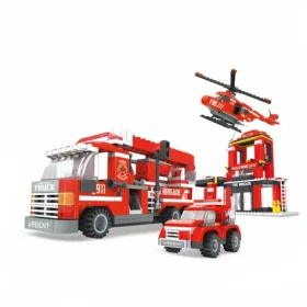 BLOXO 259836 Kompatibilní stavebnice hasiči set 636 ks