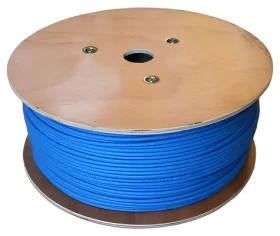 DATACOM F/FTP drát CAT6A modrá / Síťový kabel / LSOH / 500 MHz / 100 m (12151)