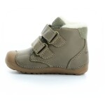 Barefoot Bundgaard dětská zimní obuv Petit Mid Winter Strap 608 Army