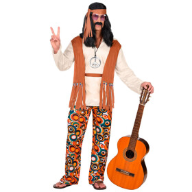 Widmann Kostým Hippie man hnědý XXL