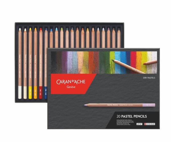 Caran D'Ache Umělecké suché pastely v tužce 20 barev, kartonový box