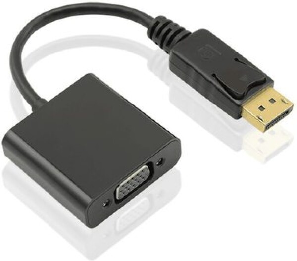 MicroConnect Adaptér DisplayPort 1.2 - VGA M-F / 15cm / Aktivní / 1920x1080 / černá (DPVGA15CM)