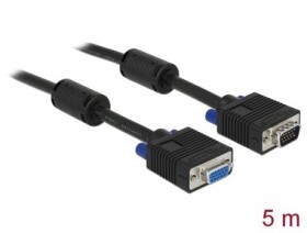 DeLock Prodlužovací kabel VGA (M) - VGA (F) 5m černá (82566)
