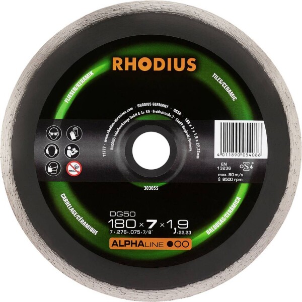 Rhodius 303055 diamantový řezný kotouč 180 mm 1 ks obklady, keramika