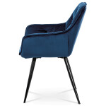 Jídelní židle, modrá, sametová látka, DCH-421 BLUE4
