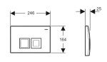 GEBERIT - Delta35 Ovládací tlačítko splachování, matný chrom 115.135.46.5