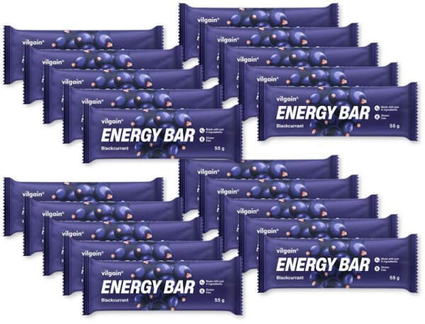 Vilgain Energy Bar – 20× černý rybíz 55 g