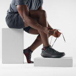 Unisex merino turistické ponožky SMARTWOOL Hike Light Cushion Low Ankle Socks, Charcoal velikost: 38-41 (M)