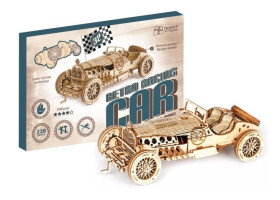 NiXiM Dřevěné 3D puzzle - Retro závodní auto