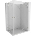 MEXEN/S - Lunar L Duo sprchový kout dveře křídlové pravá 105 x 75, transparent, nikl kartáčovaný 834L-105P-075L-97-00