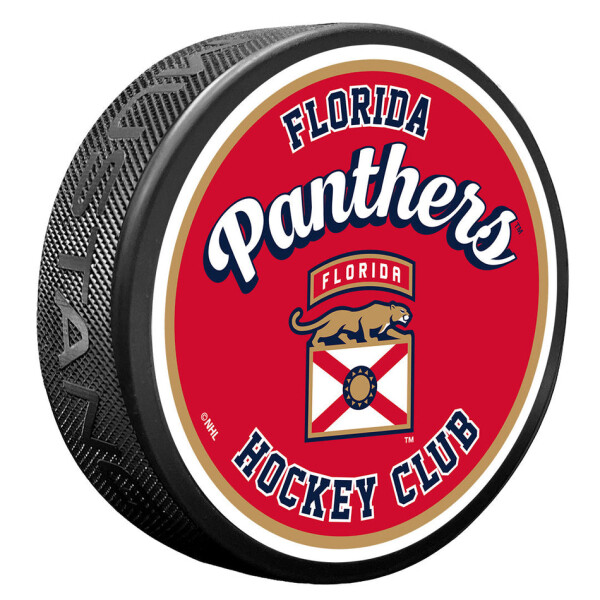 Mustang Puk Florida Panthers NHL Retro Script