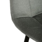 Židle barová, zelená látka, čtyřnohá kovová podnož, černý mat