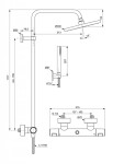 IDEAL STANDARD - CeraTherm Sprchový set T25 s termostatem, 30 cm, 1 proud, černá BC748XG