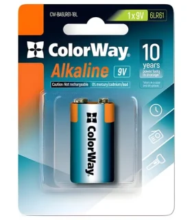 Colorway 6LR61 / Alkalická baterie / 9 V / 1 ks / blister (CW-BA6LR61-1BL)