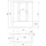 KERRA - Hydromasážní kout s hlubokou vaničkou XL 120 5907548117083