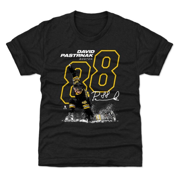 Dětské tričko Boston Bruins NHL David Pastrnak #88 OUTLINE 500 Level Velikost: M (8 - 9 let)