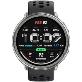 Amazfit Active 2 Round černo-stříbrná / chytré hodinky / 1.32" AMOLED / 5ATM / BT 5.2 / GPS (10591)