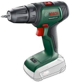 Bosch UniversalDrill 18V zeleno-černá / Aku vrtací šroubovák / 18V / sklíčidlo 10 mm / bez aku a nabíječky (06039D4000)