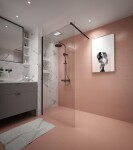 Erga Paris, stabilizační vzpěra pro sprchové zástěny o tloušťce skla 8mm, délka max. 100% 150cm, černá matná, ERG-V02-PARIS-BAR-BK