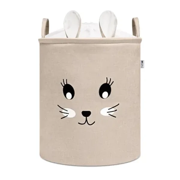 Sipo Koš na hračky XL se šňůrkou, skládací bavlněný / 63 l, Rabbit (SPXB04)