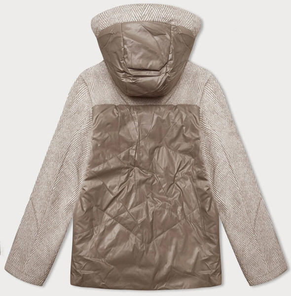 Velbloudí-melanžová volná bunda s odepínací kapucí Vaston (SJ218-036#) odstíny béžové M (38)