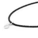 Korálkový náhrdelník Joana - keshi perla, spinel, stříbro 925/1000, 41 cm + 3 cm (prodloužení) Bílá