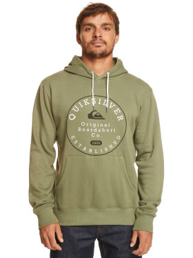 Quiksilver CIRCLE TRIM FOUR LEAF CLOVER pánská mikina přes hlavu