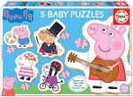 Trefl Puzzle Baby Prasátko Peppa 2, 5v1 (3-5 dílků)