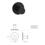 SAPHO - X-ROUND BLACK samolepící háček, černá mat XR219B
