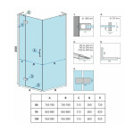 REA - Boční stěna HUGO 90 L/P černá REA-K6611