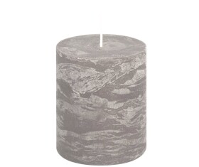 Svíčka válec světle šedá rustic 80/80 Gala Kerzen Svíčka válec světle šedá rustic 80/80 Gala Kerzen