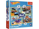 Puzzle Autíčka Hot Wheels 4v1 (35,48,54,70 dílků)