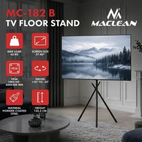 MC-182 B černá podlahový stojan pro TV / Podlahový stojan pro TV / 37-80" / VESA 600x400 mm / nosnost 60 kg (MC-182 B)