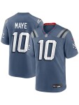 Nike Pánský dres New England Patriots NFL Drake Maye #10 Rivalries Game Storm Blue Velikost: XL