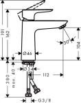 HANSGROHE - Talis E Umyvadlová baterie, CoolStart, leštěný vzhled zlata 71714990